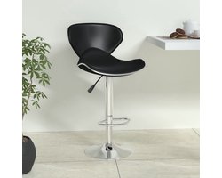 vidaXL Barkruk kunstleer zwart - Barkruk - Barkrukken - Barkrukje - Barkrukjes