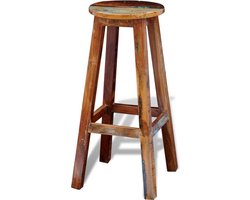 vidaXL - Barkruk - massief - gerecycled - hout