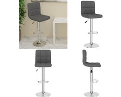 vidaXL Barkruk stof donkergrijs - Barkruk - Barkrukken - Barkrukje - Barkrukjes