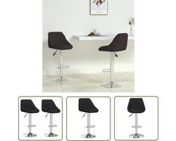 vidaXL Barkruk Zwart - Barstooll Modern - Barstoelen 2 st kunstleer zwart - Barkruk Kunstleer - Barstool - Kruk