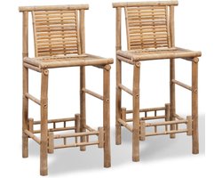 vidaXL - Barkrukken - 2 - st - bamboe