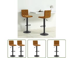 vidaXL Barkrukken 2 st fluweel bruin - Barkruk - Barkrukken - Barkrukje - Barkrukjes