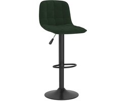 vidaXL Barkrukken 2 st fluweel donkergroen