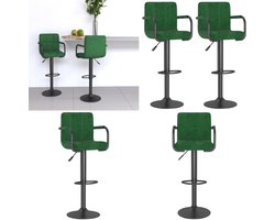 vidaXL Barkrukken 2 st fluweel donkergroen - Barkruk - Barkrukken - Barkrukje - Barkrukjes