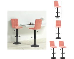 vidaXL - Barkrukken - 2 - st - fluweel - roze