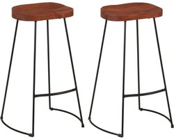 vidaXL - Barkrukken - 2 - st - Gavin - 50x40x78 - cm - massief - mangohout