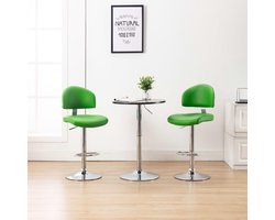 vidaXL - Barkrukken - 2 - st - kunstleer - groen