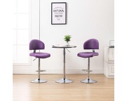 vidaXL - Barkrukken - 2 - st - kunstleer - paars