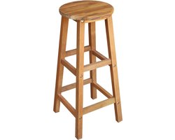 vidaXL Barkrukken 2 st massief acaciahout Barkrukken - Acacia Hout - Tuinset - Outdoor Meubels - Barstoelen