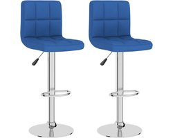 vidaXL - Barkrukken - 2 - st - stof - blauw