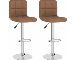 vidaXL - Barkrukken - 2 - st - stof - bruin