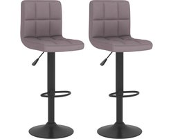 vidaXL - Barkrukken - 2 - st - stof - taupe