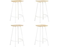 vidaXL - Barkrukken - 4 - st - massief - mangohout