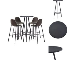 vidaXL Barset - Barsets - Bar Set - Bar Sets - 5-delige Barset stof donkergrijs