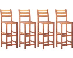 vidaXL - Barstoelen - 4 - st - massief - acaciahout