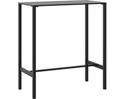 vidaXL - Bartafel - 100x50x110 - cm - gepoedercoat - staal - zwart