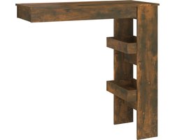 vidaXL Bartafel 102x45x103,5 cm Gerookt Eiken Wandbartafel - Bartafel - Houten Bartafel - Stapelbare Bartafel - Kleine Bartafel