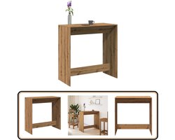 vidaXL Bartafel - 102x50x103,5 cm - Artisanaal Eiken Bartafel - Houten Bartafel - Bistrotafel - Cafetafel - Hoogstaande Tafel