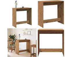 vidaXL Bartafel 102x50x103,5 cm bewerkt hout artisanaal eikenkleur - Bartafel - Bartafels - Statafel - Statafeltje
