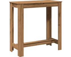vidaXL - Bartafel - 102x50x103,5 - cm - bewerkt - hout - artisanaal - eikenkleurig