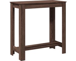 vidaXL - Bartafel - 102x50x103,5 - cm - bewerkt - hout - bruin - eikenkleurig