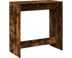 vidaXL - Bartafel - 102x50x103,5 - cm - bewerkt - hout - gerookt - eikenkleur