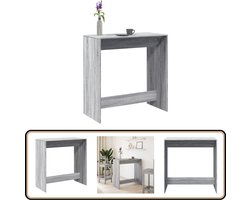 vidaXL - Bartafel - 102x50x103,5 - cm - bewerkt - hout - grijs - sonoma - eikenkleur