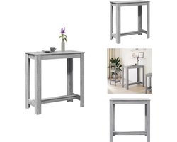 vidaXL - Bartafel - 102x50x103,5 - cm - bewerkt - hout - grijs - sonoma - eikenkleurig