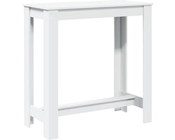 vidaXL - Bartafel - 102x50x103,5 - cm - bewerkt - hout - wit