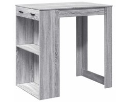 vidaXL Bartafel 102x70x103,5 cm bewerkt hout grijs sonoma eikenkleur - Bartafel - Bartafels - Statafel - Statafeltje