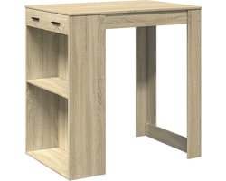 vidaXL - Bartafel - 102x70x103,5 - cm - bewerkt - hout - sonoma - eikenkleurig