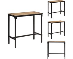vidaXL - Bartafel - 110x55x107 - cm - massief - ruw - mangohout