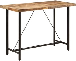 vidaXL - Bartafel - 150x70x107 - cm - massief - mangohout - en - ijzer