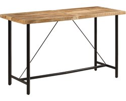 vidaXL - Bartafel - 180x70x107 - cm - massief - mangohout - en - ijzer