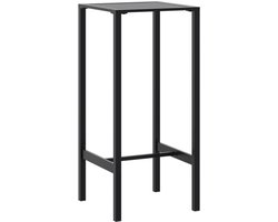 vidaXL - Bartafel - 50x50x110 - cm - gepoedercoat - staal - zwart