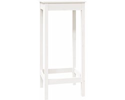 vidaXL - Bartafel - 50x50x110 - cm - massief - grenenhout - wit