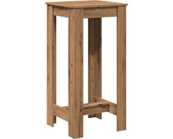 vidaXL - Bartafel - 51x50x103,5 - cm - bewerkt - hout - artisanaal - eikenkleurig