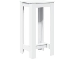 vidaXL - Bartafel - 51x50x103,5 - cm - bewerkt - hout - wit