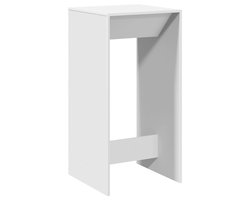 vidaXL - Bartafel - 51x50x103,5 - cm - bewerkt - hout - wit