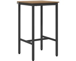 vidaXL - Bartafel - 52 - x - 52 - x - 90 - cm - Bewerkt - hout - Artisanaal - eiken