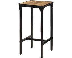 vidaXL bartafel - 60x55x107 cm - Massief ruw mangohout - Voor buiten en de tuin