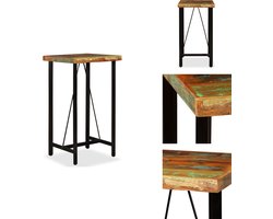vidaXL - Bartafel - 60x60x107 - cm - massief - gerecycled - hout