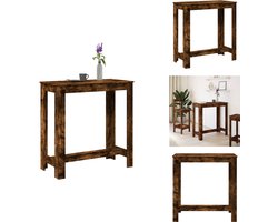 vidaXL Bartafel - Bartafels - Statafel - Statafeltje - Bartafel 102x50x103,5 cm bewerkt hout gerookt eikenkleurig