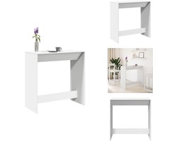 vidaXL Bartafel - Bartafels - Statafel - Statafeltje - Bartafel 102x50x103,5 cm bewerkt hout wit
