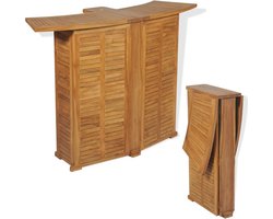 vidaXL - Bartafel - inklapbaar - 155x53x105 - cm - massief - teakhout