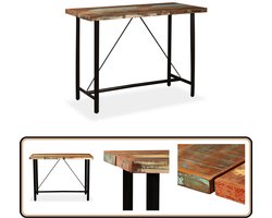 vidaXL Bartafel - Massief gerecycled hout - 150x70x107cm Industriele Bartafel - Bartafel Industrieel - Houten Bartafel - Vintage Bartafel - Recycled Wood Furniture