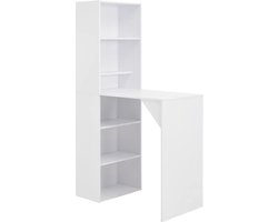 vidaXL - Bartafel - met - kast - 115x59x200 - cm - wit