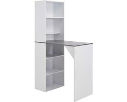 vidaXL - Bartafel - met - kast - 115x59x200 - cm - wit