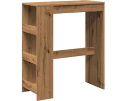 vidaXL - Bartafel - met - rekken - 90x40x103,5 - cm - hout - artisanaal - eikenkleurig