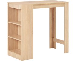 vidaXL - Bartafel - met - schap - 110x50x103 - cm - eikenkleurig